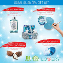 Load image into Gallery viewer, Father&#39;s Day Spa Gift Basket in Heavenly Ocean Bliss Scent - 9 Piece Bath &amp; Body Set - Shower Gel, Bubble Bath, Salts, Lotions &amp; more! Great Wedding, Anniversary, Birthday &amp; Graduation Gift for Women
