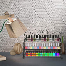 Load image into Gallery viewer, Dazone Mounted 3 Tier Metal Shelf Nail Polish Wall Rack Essential Oils Perfume Organizer (Black)
