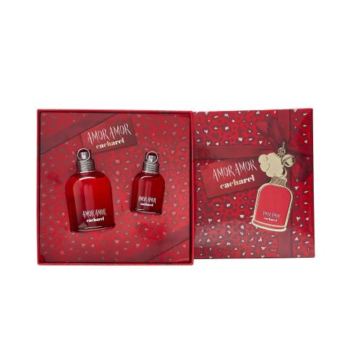 AMOR AMOR 2 PCS SET FOR WOMEN: 3.4 EAU DE TOILETTE SPRAY + 1 OZ EAU DE TOILETTE SPRAY