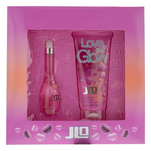 J LO LOVE AT FIRST GLOW 2 PCS SET: 1 OZ EAU DE TOILETTE SPRAY + 6.7 SHOWER GEL (WINDOW BOX)