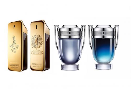 PACO RABANNE 4 PCS MINI SET FOR MEN: ONE MILLION 0.17 OZ EAU DE TOILETTE + ONE MILLION 0.17 OZ PARFUM + INVICTUS 0.17 OZ EAU DE TOILETTE + INVICTUS LEGEND 0.17 OZ EAU DE PARFUM